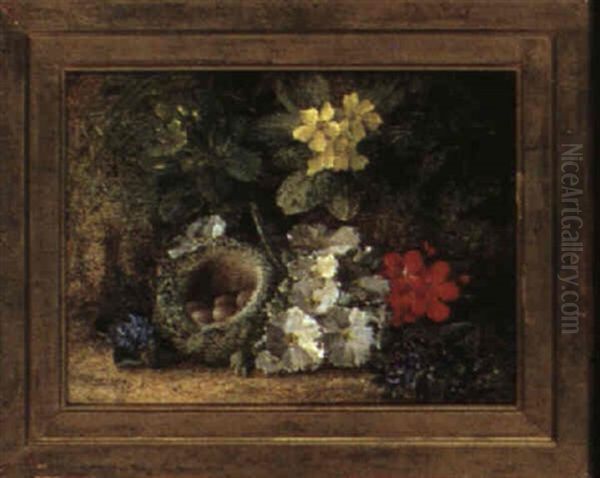 Still Life With Spring Flowers And Bird's Nest - view 1