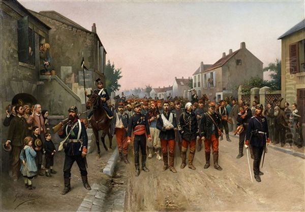 Prussian Soldiers Escorting French Prisoners Of War - view 1