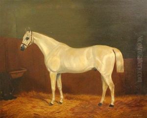White Horse In A Stable by Albert Clark
