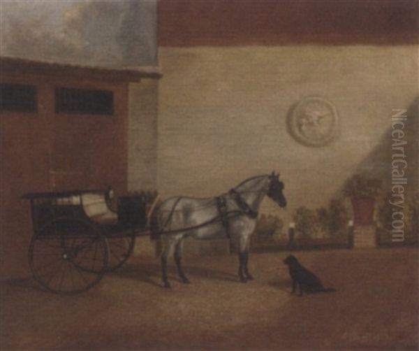 A Carriage Horse With A Gig - view 1