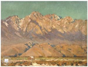 Covered Wagon In An Eastern Sierra Landscape Near Alabama Hills (outside Lone Pine