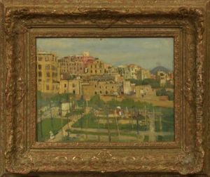 View Of Naples And Vesuvius by Alson Skinner Clark