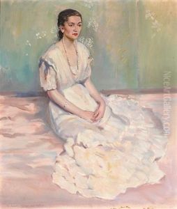 Ann In White With Pearls by Alson Skinner Clark