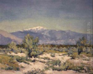 Snow Covered Mountain From Desert Wash by Alson Skinner Clark