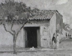 Street Scene In Old Mexico by Alson Skinner Clark