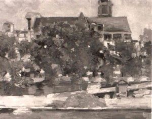 Church On The Seine, Paris by Alson Skinner Clark
