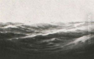 Distant Clippership In Heavy Seas by C. Myron Clark