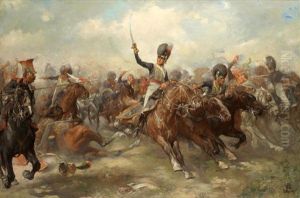Captain Norman Ramsey, R.h.a. Saving The Guns Of Bull's Troop At The Battle Of Fuentes De Onoro 5th May 1811.