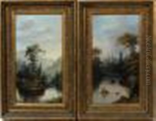 River Forest Scene (2 Works) - view 1