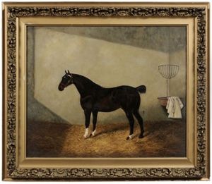 A Hunter In A Stall by Frederick Albert Clark