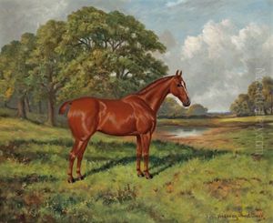 Brauner Auf Der Wiese by Frederick Albert Clark