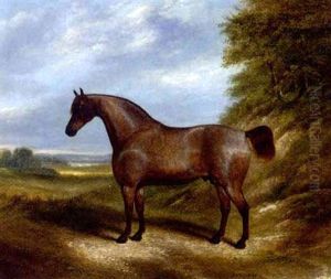 A Red Roan Horse In An Landscape