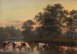 Evening On The Tees 1888 by Joseph Dixon Clark