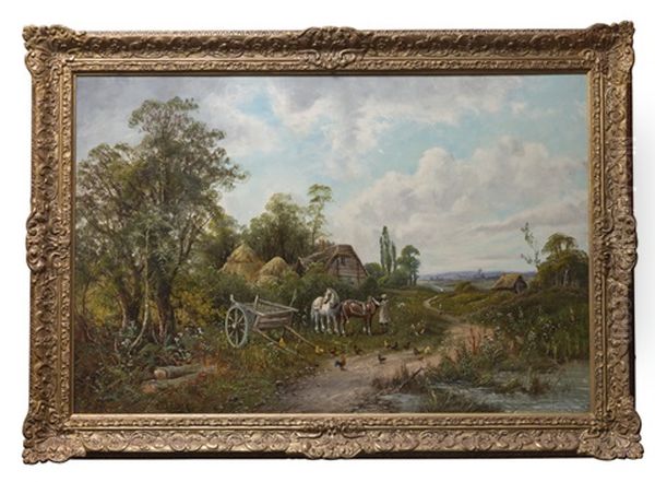 A Traveller With Horse And Cart In A Rural Landscape - view 1