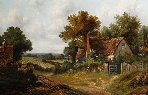 Landscape With Cottages And Fields Beyond Landscape With Cottages And Fields Beyond