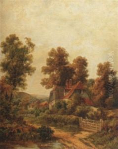 Houses Along A Country Lane