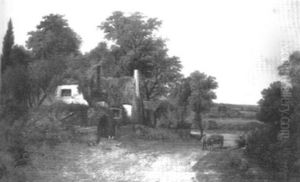Country Landscape With Figures by Octavius Thomas Clark