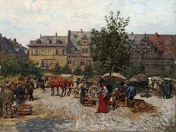 Elegante Dame Auf Einem Stadtischen Markt - view 1