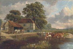 A Summer's Day On The Farm by Samuel Joseph Clark