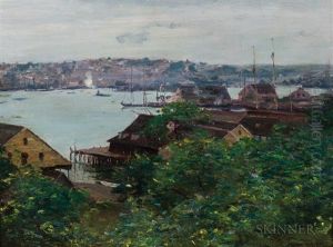 View Of Gloucester Harbor From Banner Hill by Walter Clark