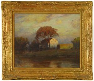 New England Farm Scene by Walter Clark