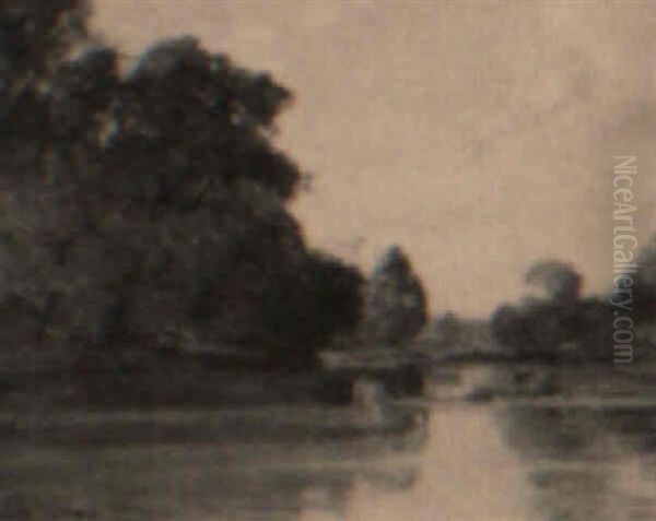 Fisherman On A River - view 1