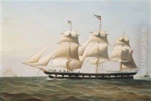 The Full-rigged Ship Daniel Rankin Under Reduced Sail Off Ailsa Craig The Full-rigged Ship Daniel Rankin Under Reduced Sail Off Ailsa Craig