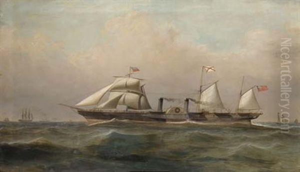 The Auxiliary Iron Paddle Steamer "atrato" Passing Ailsa Craig - view 1