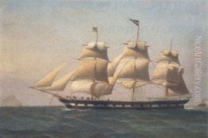 The Full-rigged Ship "daniel Rankin" Under Reduced Sail Off Ailsa Craig The Full-rigged Ship "daniel Rankin" Under Reduced Sail Off Ailsa Craig