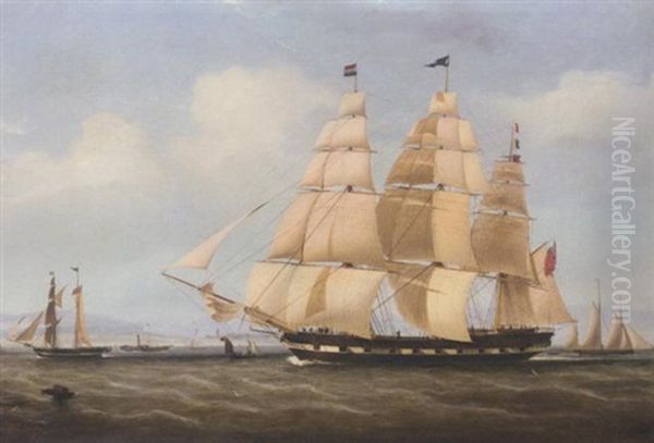 The East Indiaman "zemindar" Leaving The Clyde - view 1