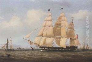 The East Indiaman "zemindar" Leaving The Clyde