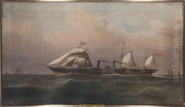 The Auxiliary Iron Paddle Steamer "atrato" Passing Ailsa Craig - view 1