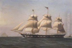 The Full-rigged Ship "daniel Rankin" Under Reduced Sail Off Ailsa Craig The Full-rigged Ship "daniel Rankin" Under Reduced Sail Off Ailsa Craig
