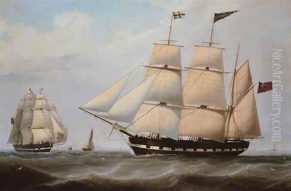 The Barque "sir Charles Napier", Pladda Island In The Distance - view 1