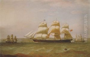 The Clipper "john Lidget" In The Firth Of Clyde by William Clark