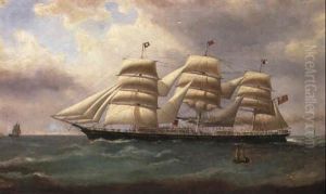 The Auxiliary Ship Rigged Screw Steamer Queen Of The Thames...