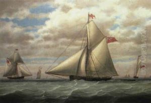 Racing Cutters In The Solent