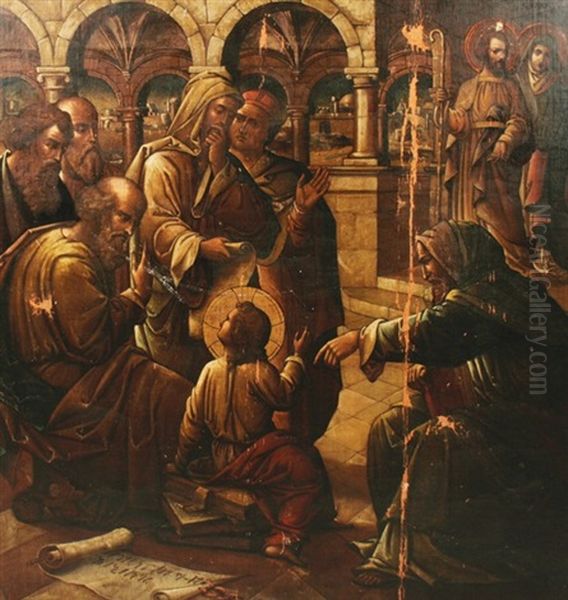The Young Jesus In The Temple Mural - view 1