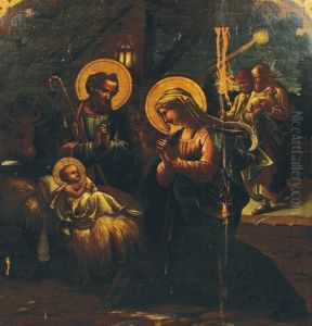 The Nativity Mural by Harry Clarke