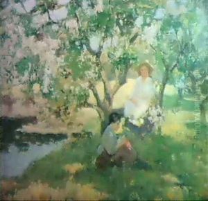 Under The Cherry Blossom. by William Hannah Clarke