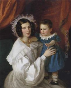 Bildnis Einer Dame Mit Kind by Alexander Clarot