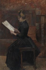 Femme A La Lecture by Jean Eugene Clary
