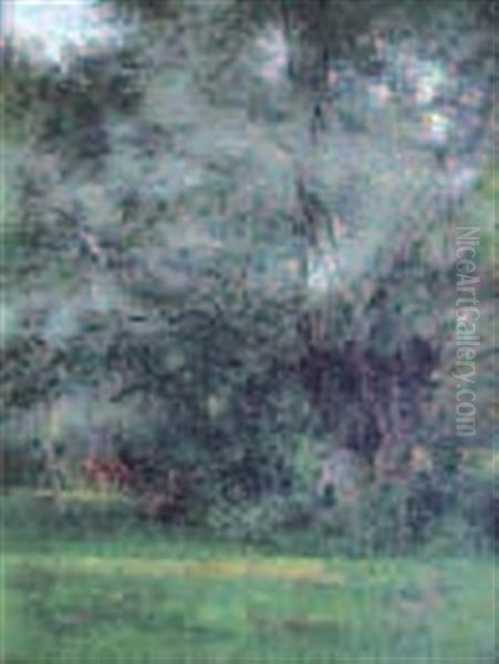Gardienne De Vaches Sous Les Saules - view 1
