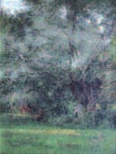 Gardienne De Vaches Sous Les Saules