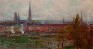 The City Of Rouen by Jean Eugene Clary