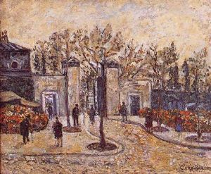 Un Marche Aux Fleurs A Paris by Adolphe Clary-Baroux