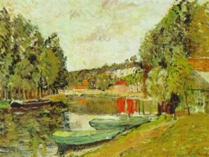 Soleil Couchant A Moret Sur Loing by Adolphe Clary-Baroux
