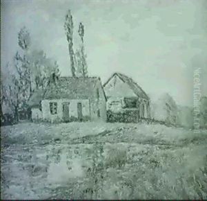Landskab Med Huse by Adolphe Clary-Baroux