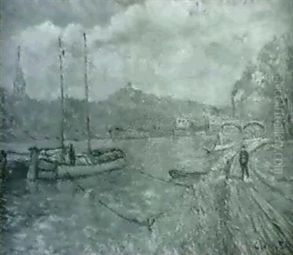 Voiliers Amarres Sur La Seine - view 1