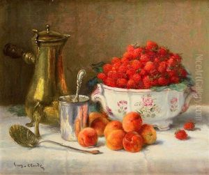 Nature Morte Aux Fraises Et Abricots by Eugene Claude